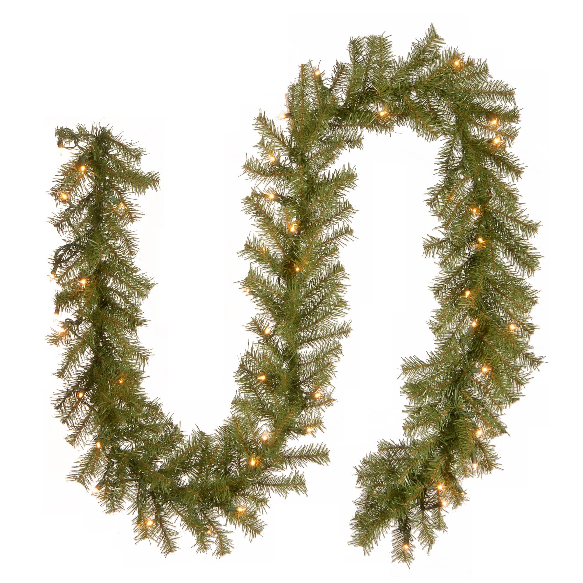 9ft. Pre-Lit Norwood Fir Garland, Clear Lights
